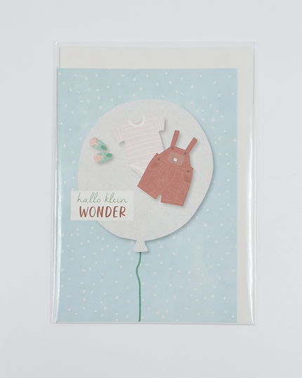 Wenskaart hallo klein wonder jongen