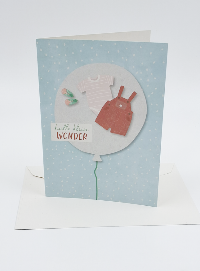 Wenskaart hallo klein wonder jongen