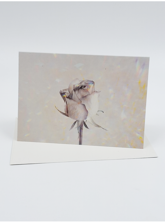 Greeting card rose holographic