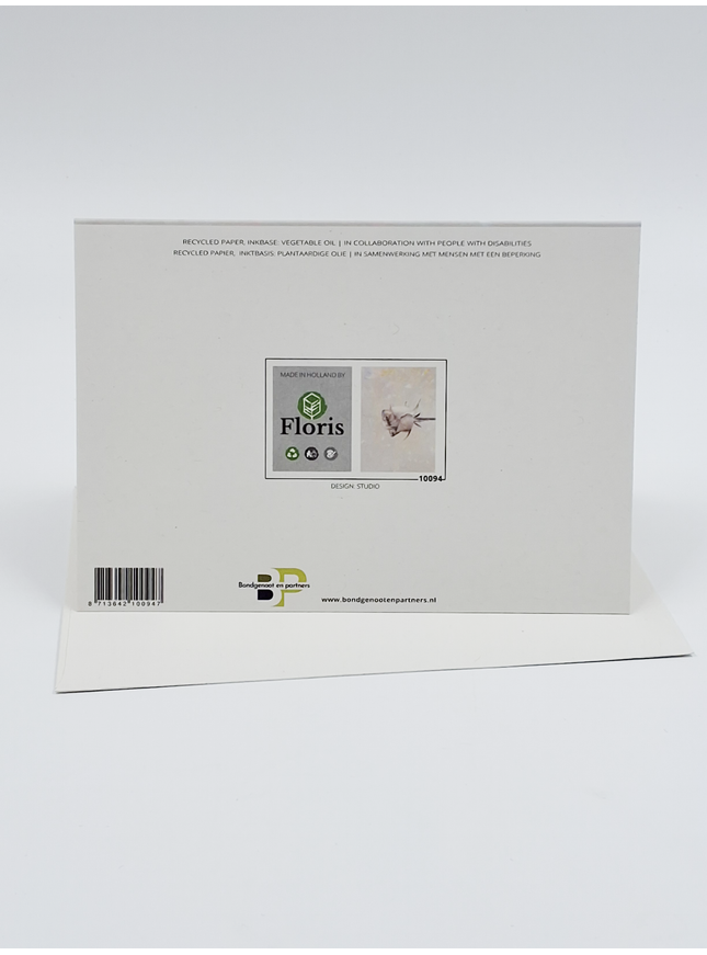 Greeting card rose holographic