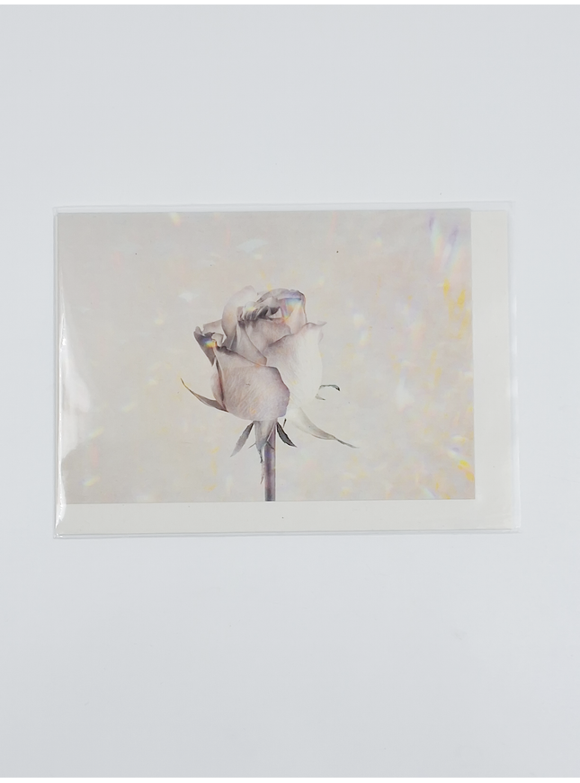 Greeting card rose holographic