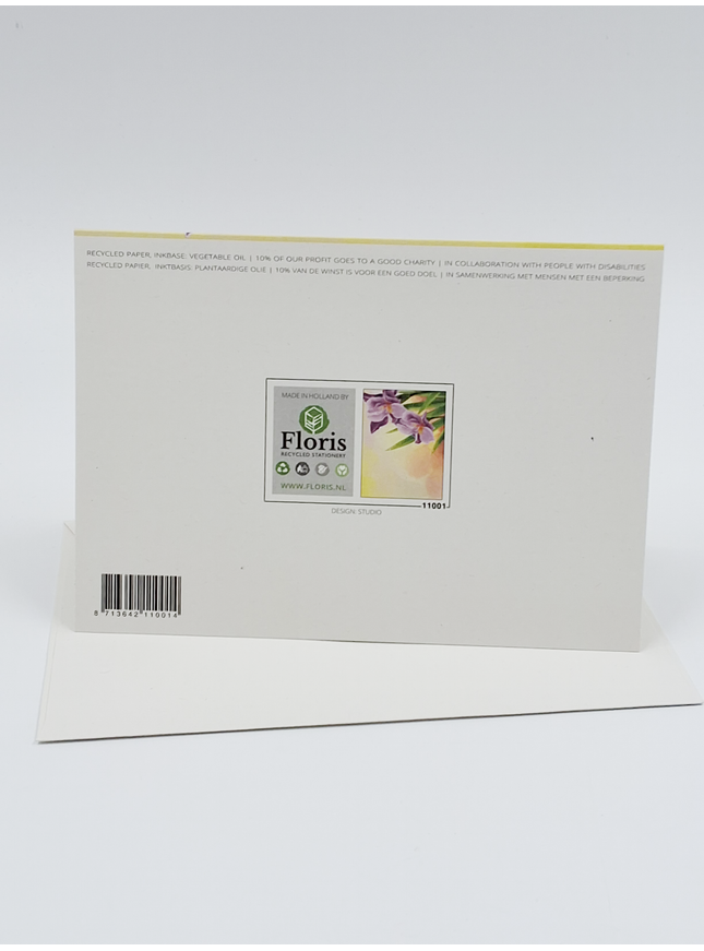 Purple irises greeting card