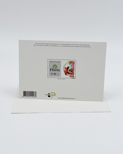 Wenskaart paddenstoel en regenboog