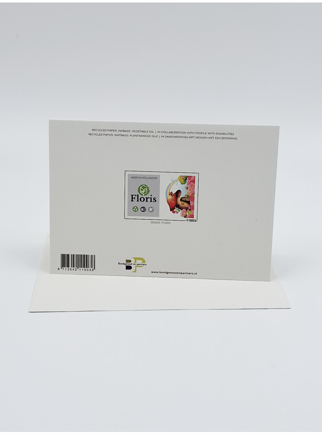 Mushroom and rainbow greeting card