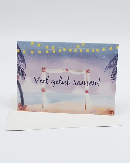 Wenskaart veel geluk samen