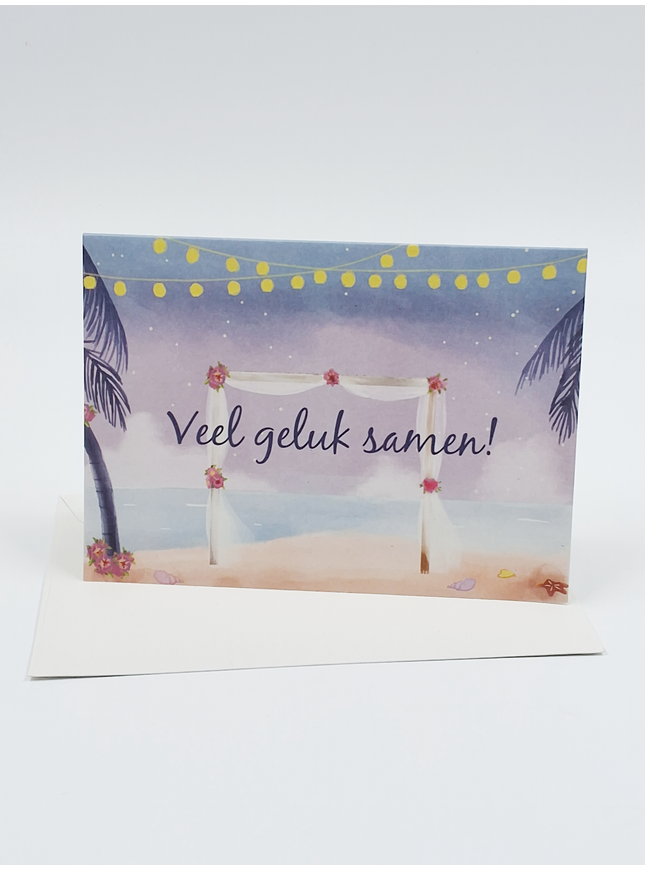 Wenskaart veel geluk samen