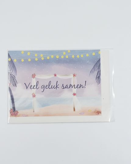 Wenskaart veel geluk samen