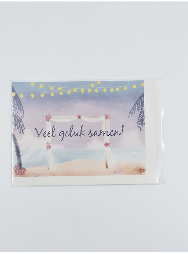 Wenskaart veel geluk samen