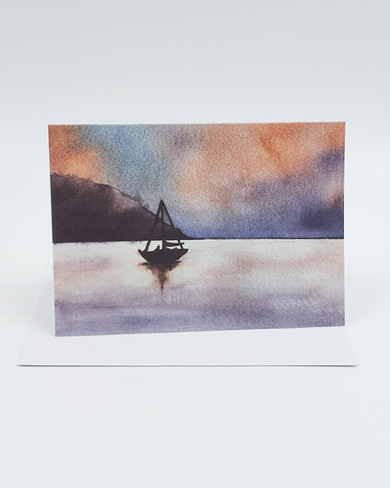 Wenskaart zeilboot 2