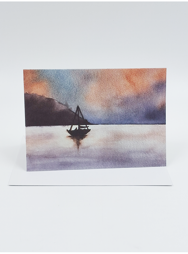 Wenskaart zeilboot 2