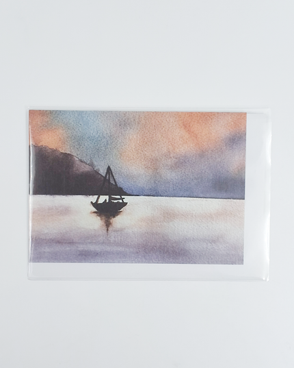 Wenskaart zeilboot 2