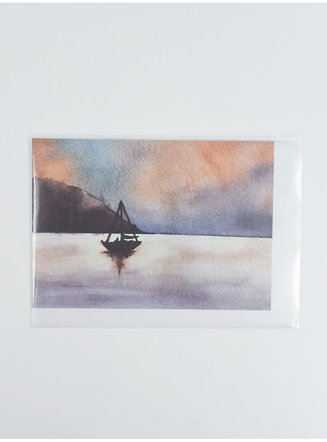 Wenskaart zeilboot 2