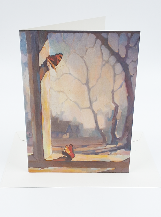 wenskaart winter vlinders