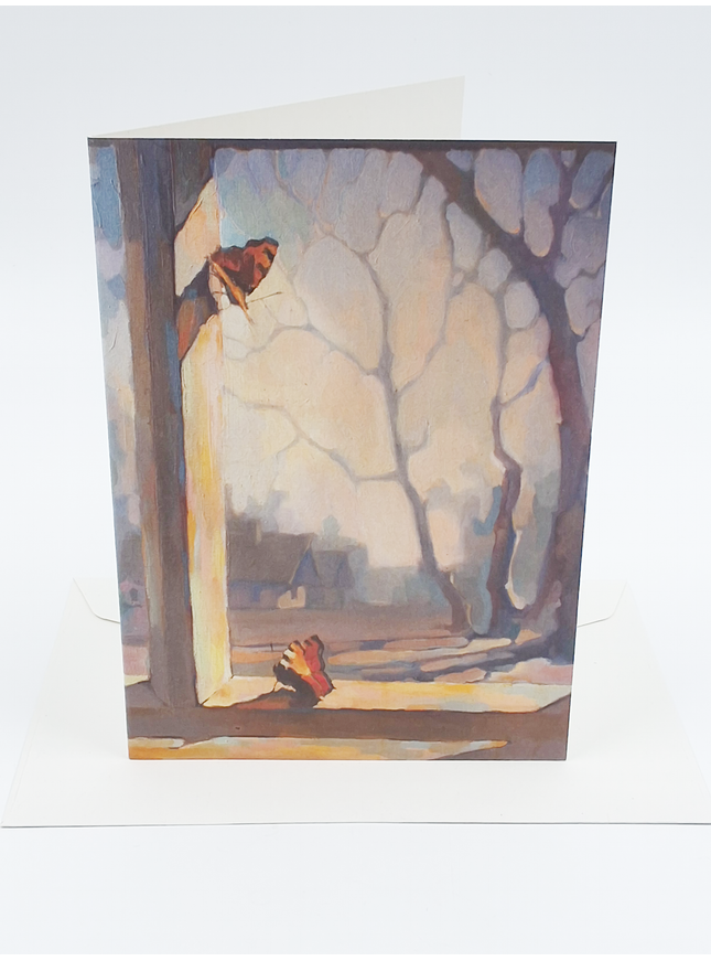 wenskaart winter vlinders