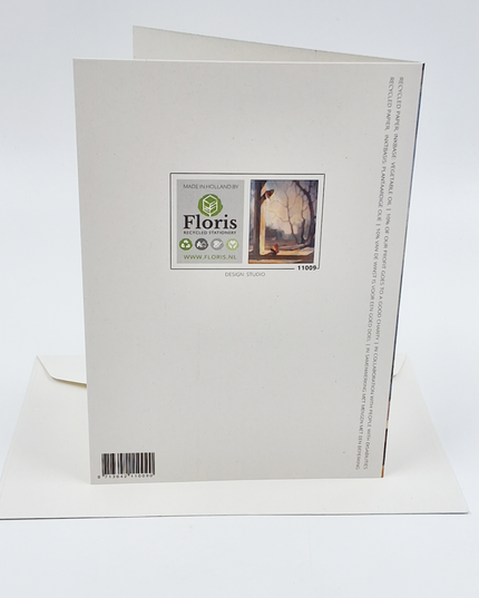 wenskaart winter vlinders