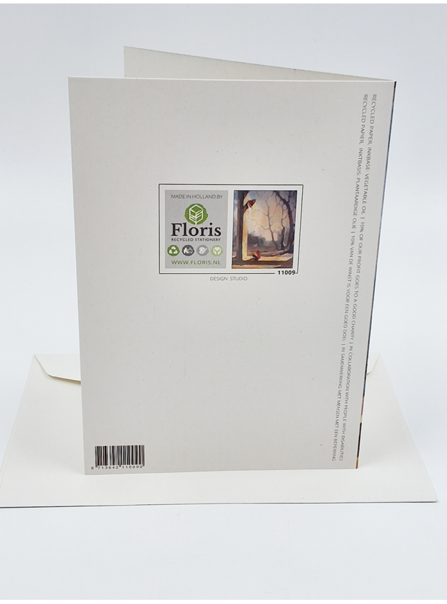 wenskaart winter vlinders