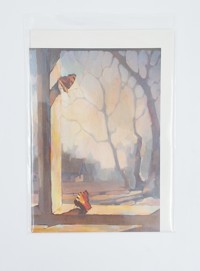 wenskaart winter vlinders