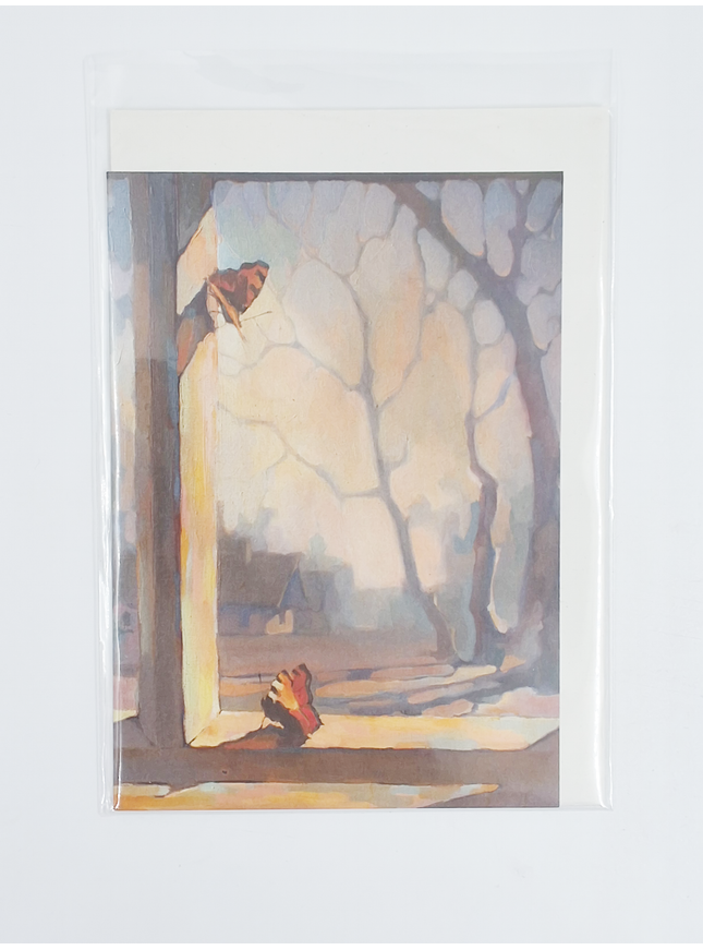 wenskaart winter vlinders