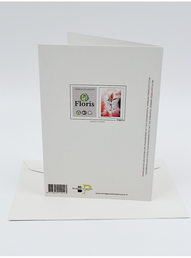 Pink cherry blossom greeting card