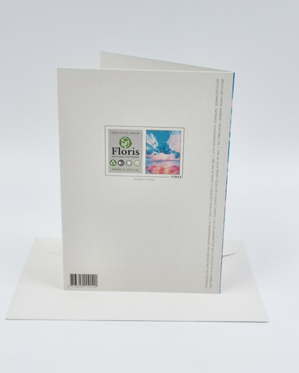 Wenskaart blauwe wolken