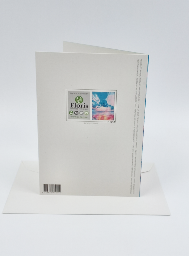 Wenskaart blauwe wolken