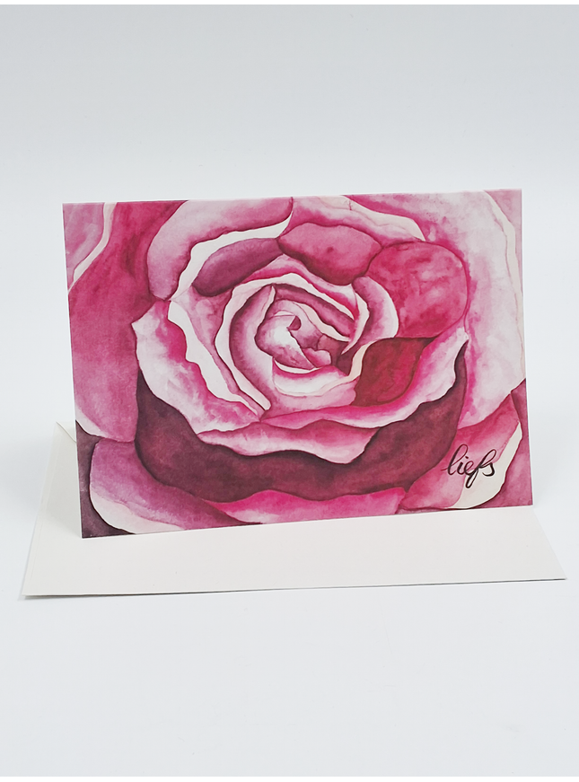 Greeting card rose
