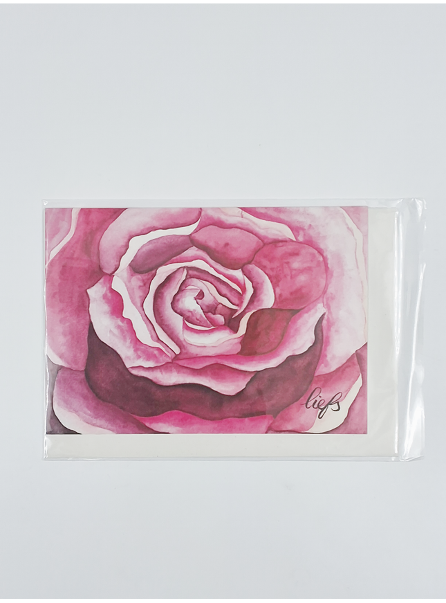 Greeting card rose