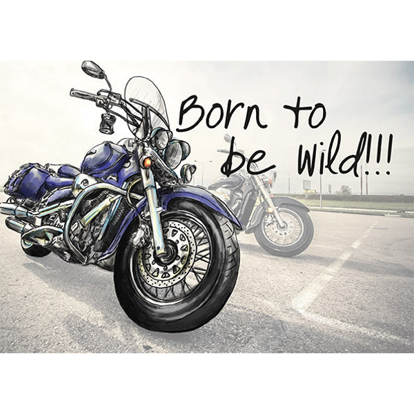 Wenskaart born to be wild