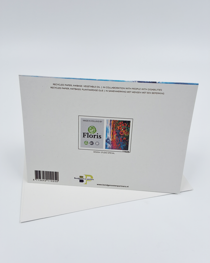 Wenskaart veld met bloemen