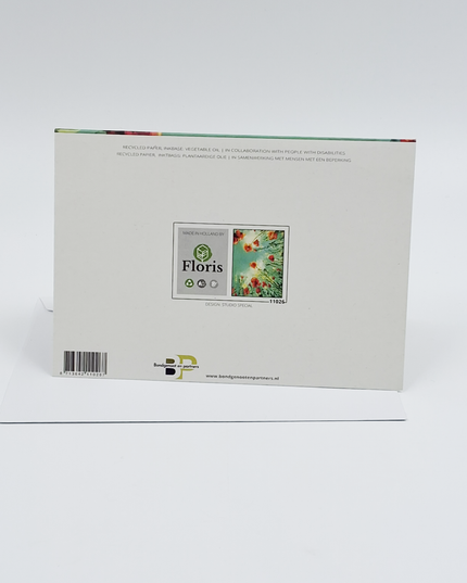 Wenskaart bloemen naar de lucht