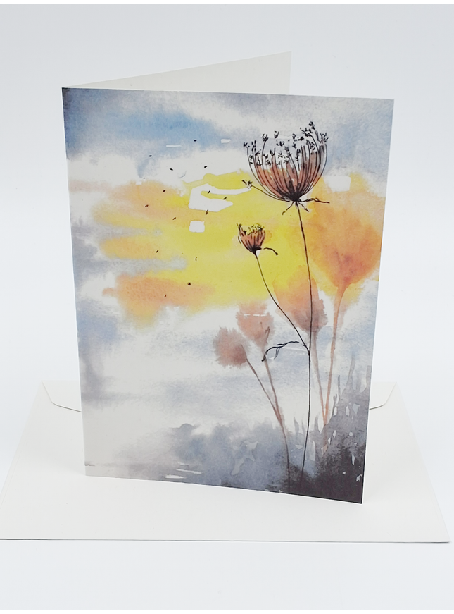 Greeting card reed and sunlight