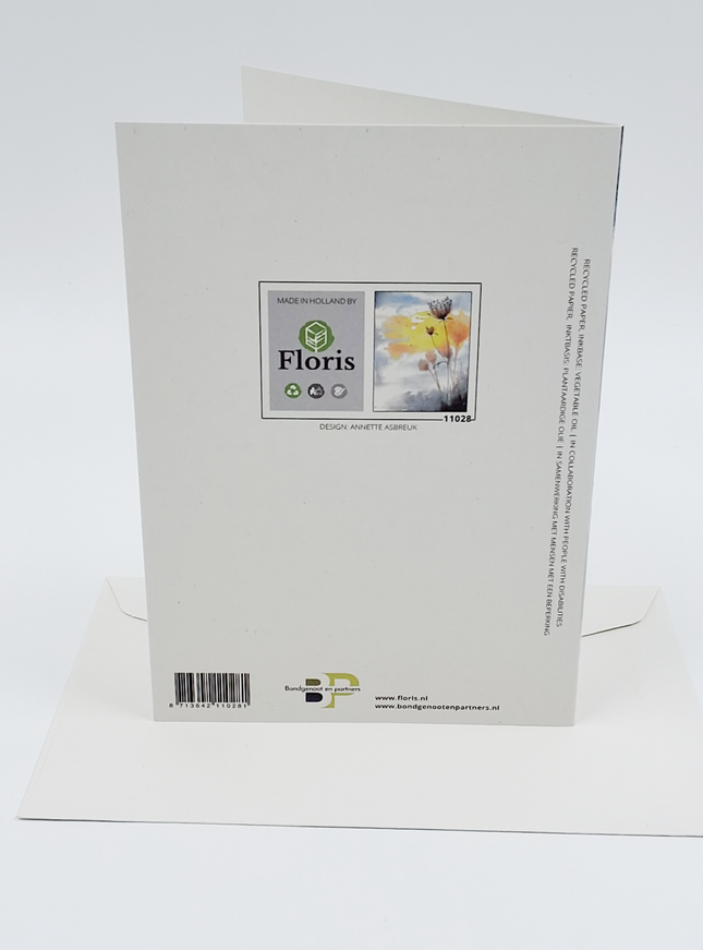 Wenskaart riet en zonlicht