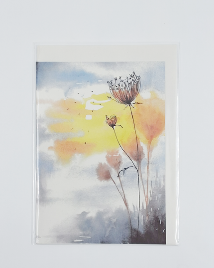 Wenskaart riet en zonlicht