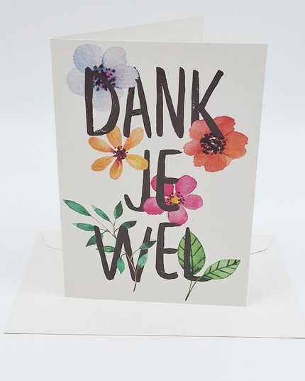 Wenskaart dank je wel