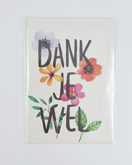 Wenskaart dank je wel