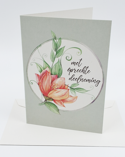 Wenskaart met oprechte deelneming