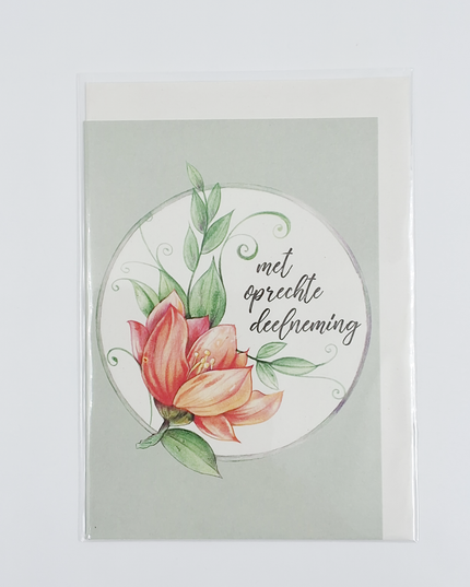 Wenskaart met oprechte deelneming