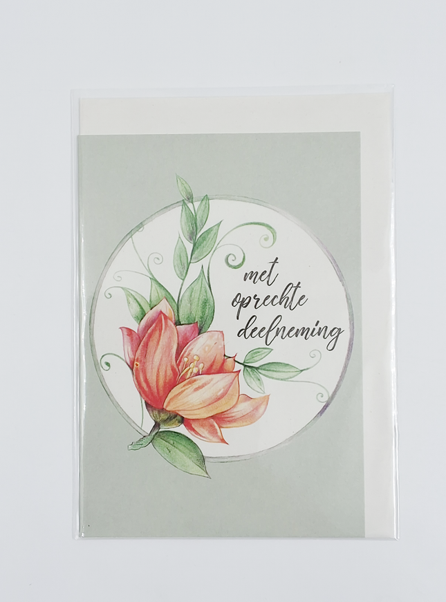 Wenskaart met oprechte deelneming