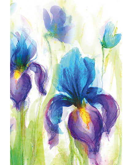 Wenskaart paarse iris