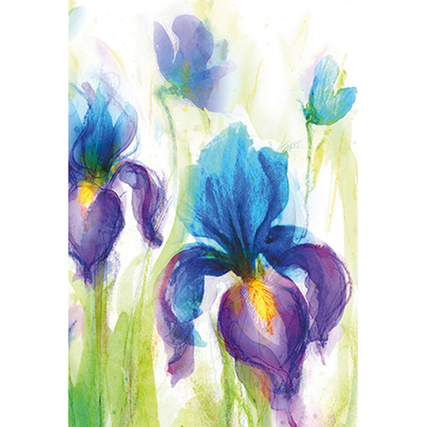 Wenskaart paarse iris