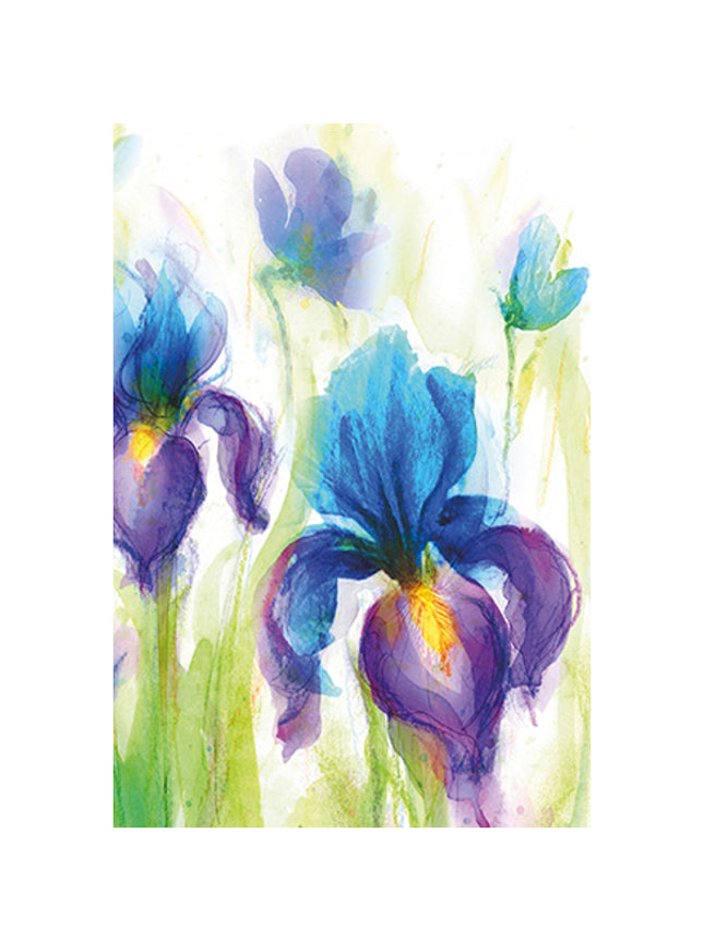 Purple iris greeting card
