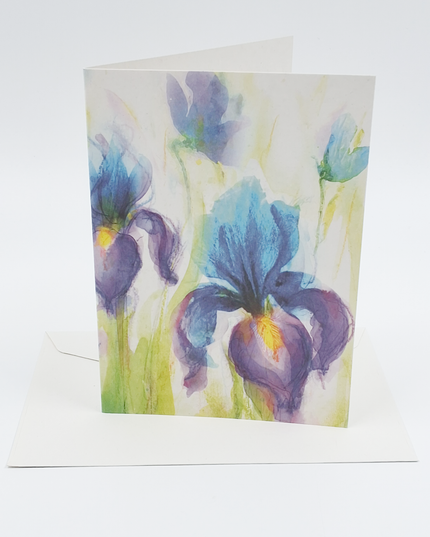 Wenskaart paarse iris