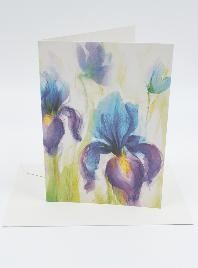 Wenskaart paarse iris