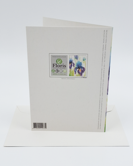 Wenskaart paarse iris