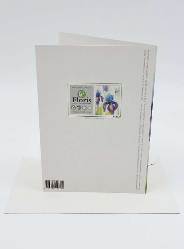 Wenskaart paarse iris