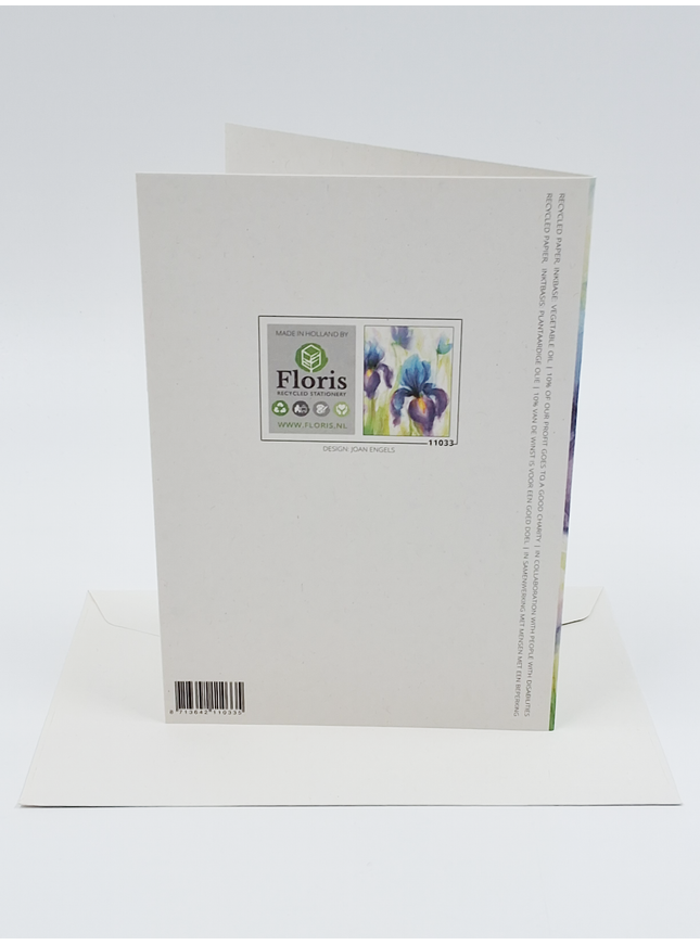 Purple iris greeting card