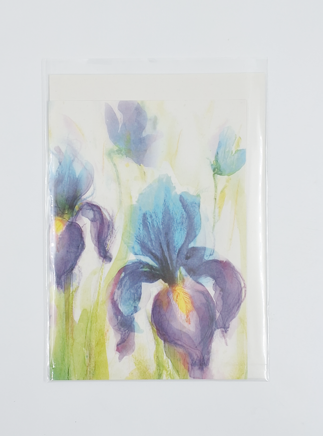 Wenskaart paarse iris