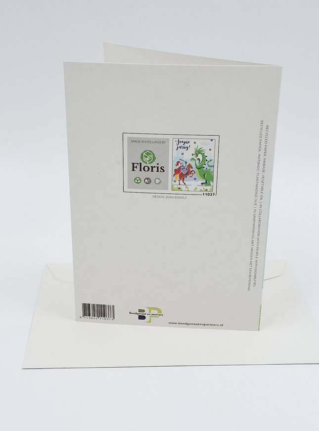 Wenskaart ridder en draak