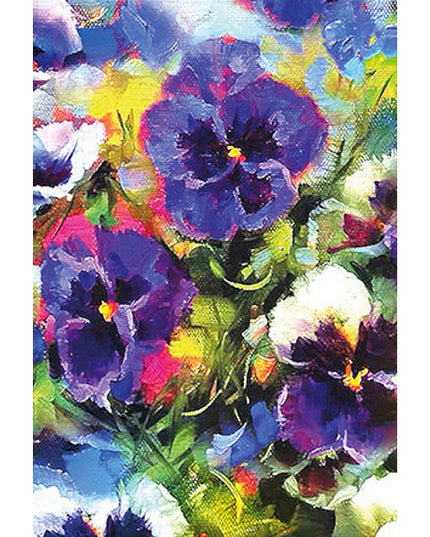 Wenskaart bonte violen