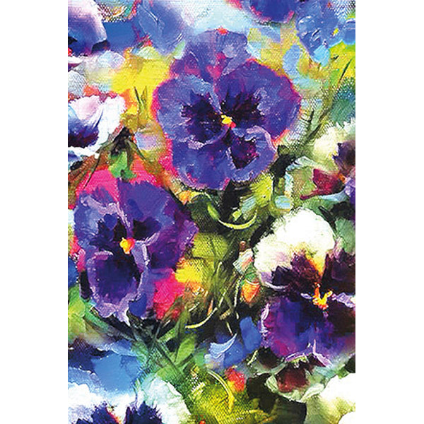 Wenskaart bonte violen